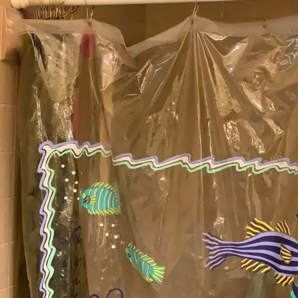 Fish shower curtain